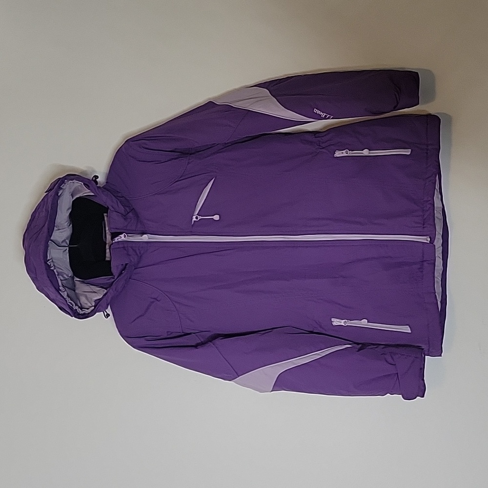 L.L.Bean Purple Detachable Hood Quilt Lined Ski Snowboard Winter Jacket …